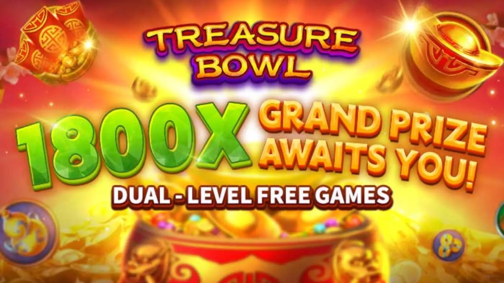 Multiplicadores Treasure Bowl jogo006 - 7777x Máximo com Tigela Dourada